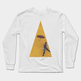 Air Umbrella Girl Geometric Photography Long Sleeve T-Shirt